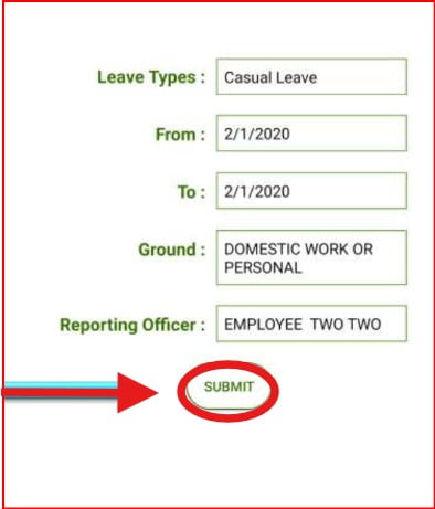 Leave Application Form