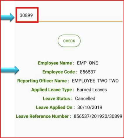 leave application on the Manav Sampada portal